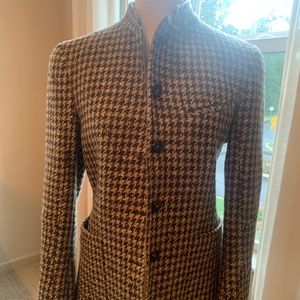 MASSIMO ALBA Houndstooth Tweed Wool Blazer Jacket Made in Italy